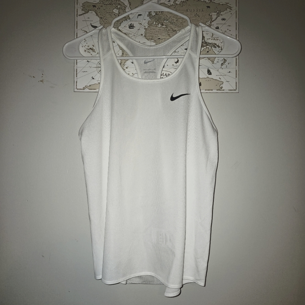 Women's Nike Racerback white tank Size S